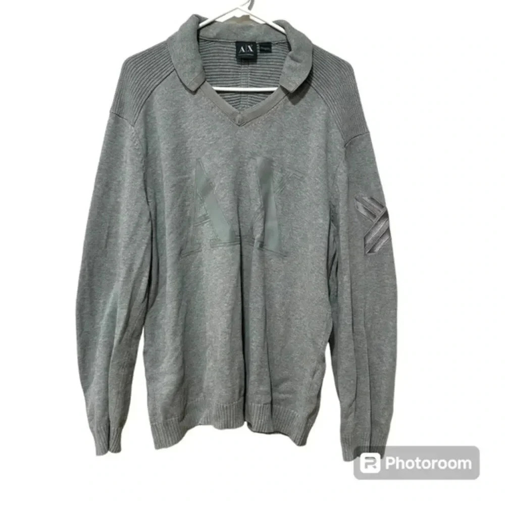 Armani exchange men’s collared sweater XL